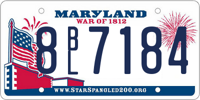 MD license plate 8BL7184