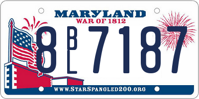 MD license plate 8BL7187