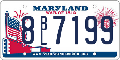 MD license plate 8BL7199