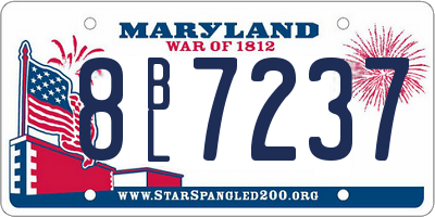 MD license plate 8BL7237