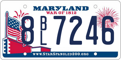 MD license plate 8BL7246