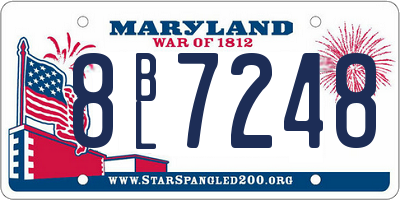 MD license plate 8BL7248