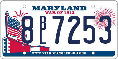 MD license plate 8BL7253