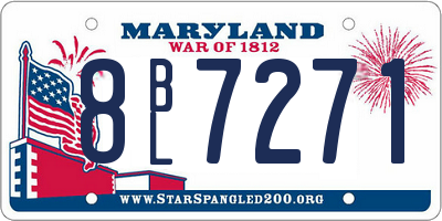 MD license plate 8BL7271