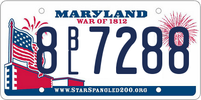 MD license plate 8BL7288