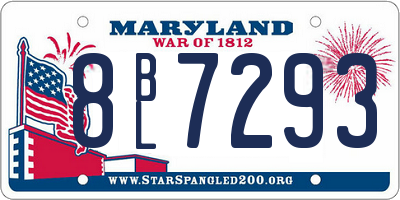 MD license plate 8BL7293