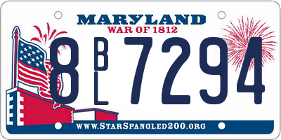 MD license plate 8BL7294