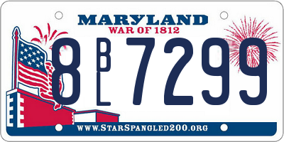 MD license plate 8BL7299