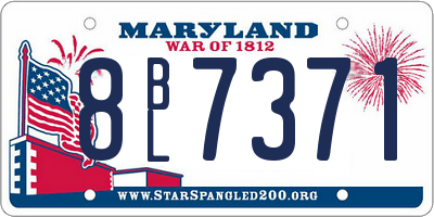 MD license plate 8BL7371
