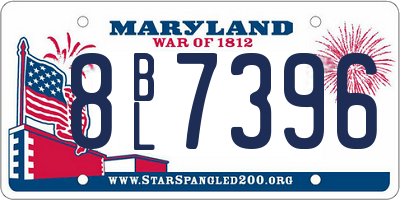 MD license plate 8BL7396