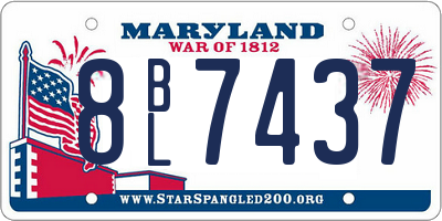 MD license plate 8BL7437
