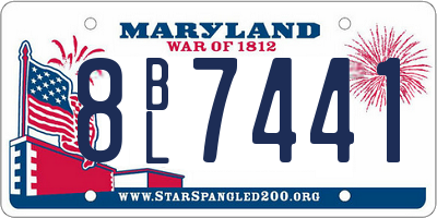 MD license plate 8BL7441