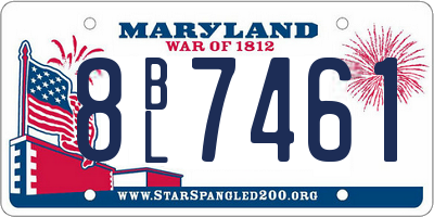 MD license plate 8BL7461