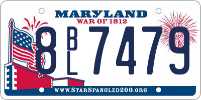 MD license plate 8BL7479