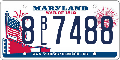 MD license plate 8BL7488