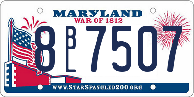 MD license plate 8BL7507