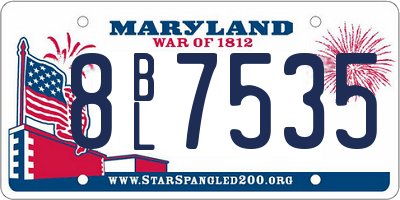 MD license plate 8BL7535