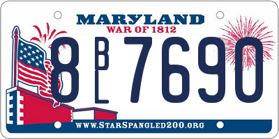 MD license plate 8BL7690