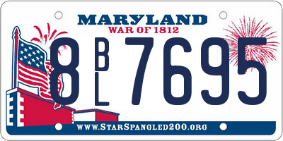 MD license plate 8BL7695