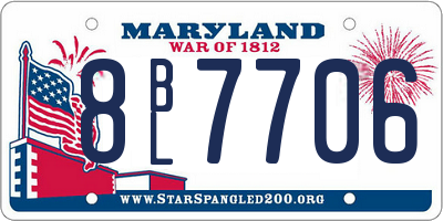 MD license plate 8BL7706