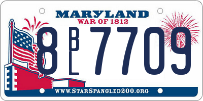 MD license plate 8BL7709