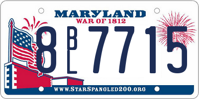 MD license plate 8BL7715