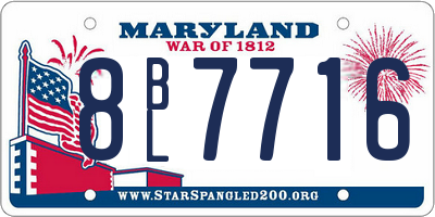 MD license plate 8BL7716