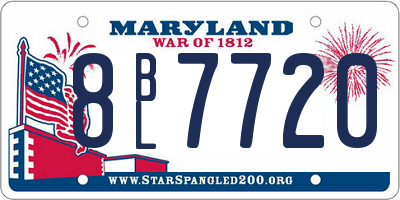 MD license plate 8BL7720