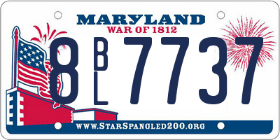 MD license plate 8BL7737