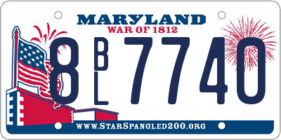 MD license plate 8BL7740