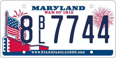 MD license plate 8BL7744