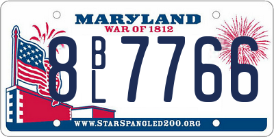 MD license plate 8BL7766
