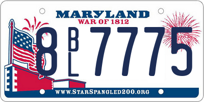 MD license plate 8BL7775