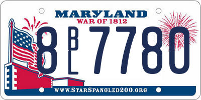 MD license plate 8BL7780