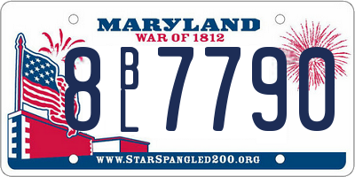 MD license plate 8BL7790