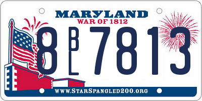 MD license plate 8BL7813