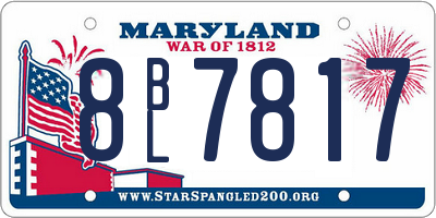 MD license plate 8BL7817