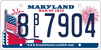 MD license plate 8BL7904