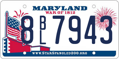 MD license plate 8BL7943