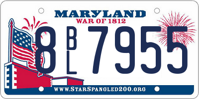MD license plate 8BL7955