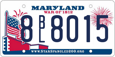 MD license plate 8BL8015