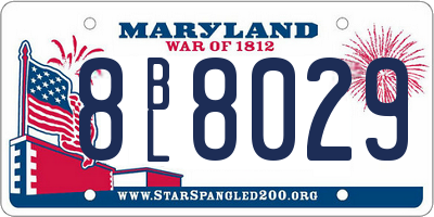 MD license plate 8BL8029