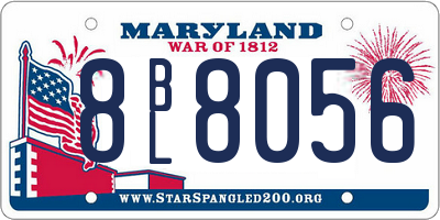 MD license plate 8BL8056