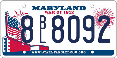 MD license plate 8BL8092