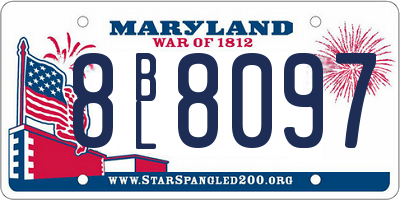MD license plate 8BL8097