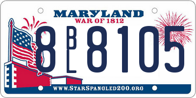 MD license plate 8BL8105