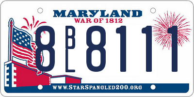 MD license plate 8BL8111