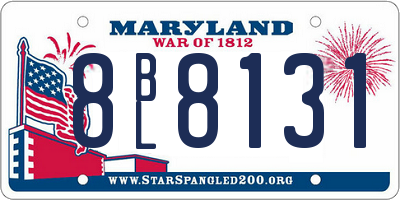 MD license plate 8BL8131