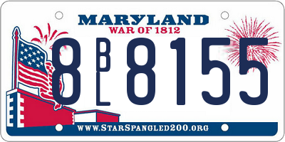 MD license plate 8BL8155
