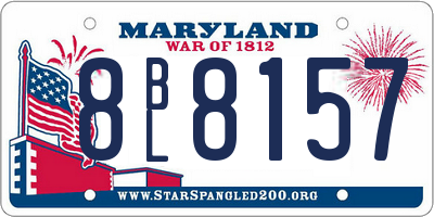 MD license plate 8BL8157